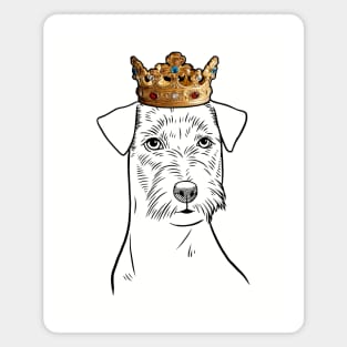 Russell Terrier Dog King Queen Wearing Crown Magnet